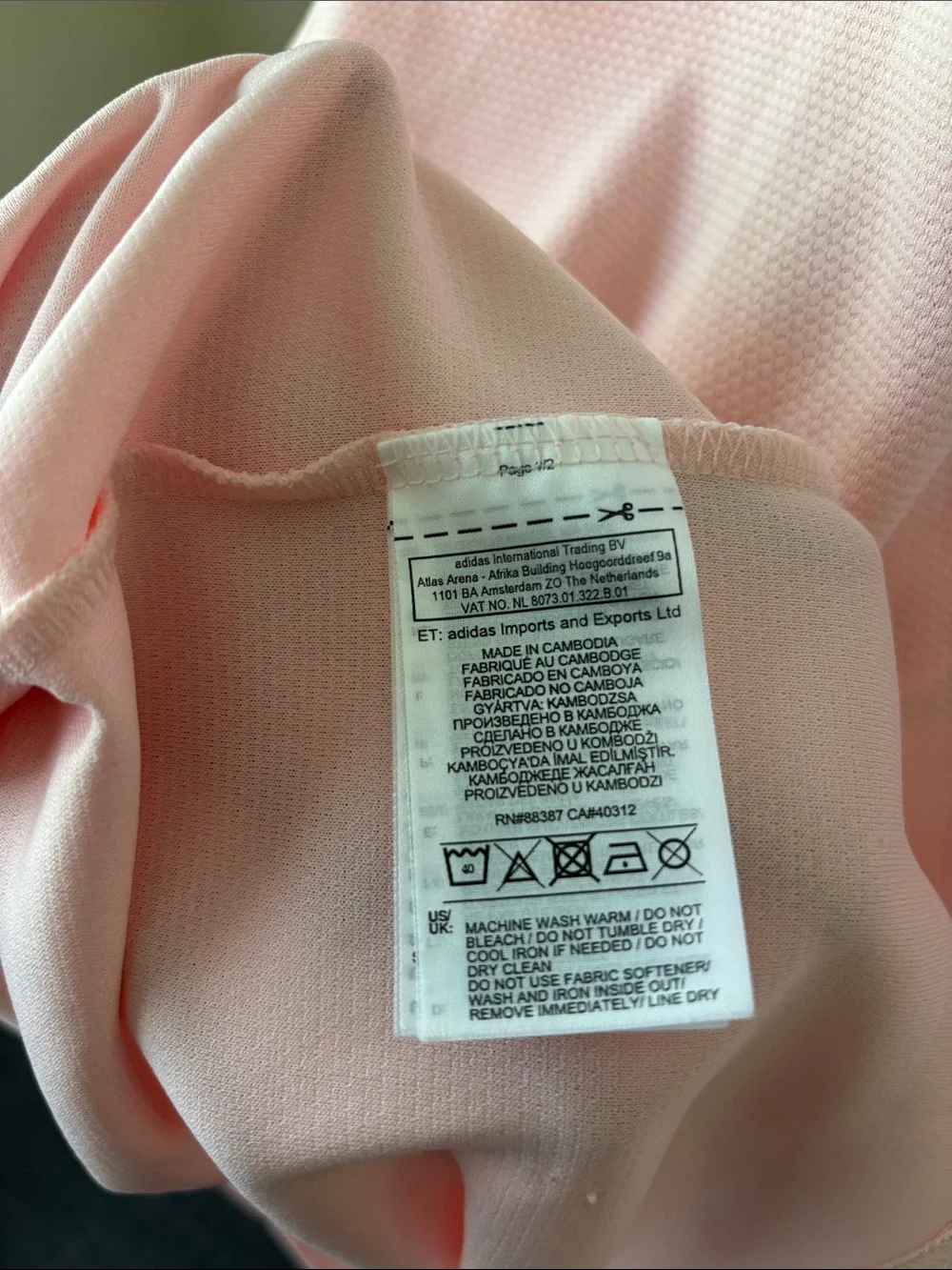 adidas Manchester United Light Pink Training Jersey